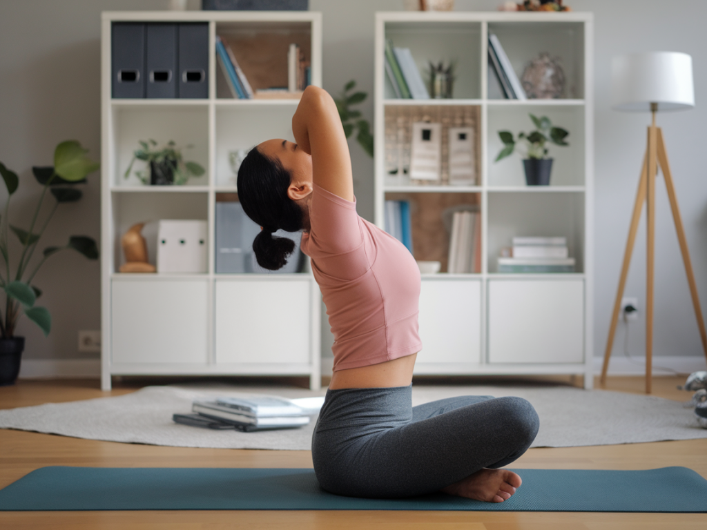 Quelle routine de mobilité matinale en 8 minutes pour réduire les douleurs cervicales liées au télétravail