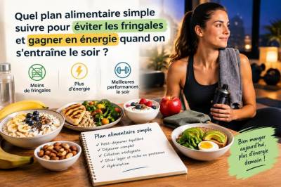 Quel plan alimentaire simple suivre pour éviter les fringales et gagner en énergie quand on s'entraîne le soir