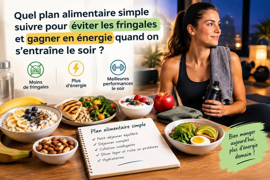 Quel plan alimentaire simple suivre pour éviter les fringales et gagner en énergie quand on s'entraîne le soir